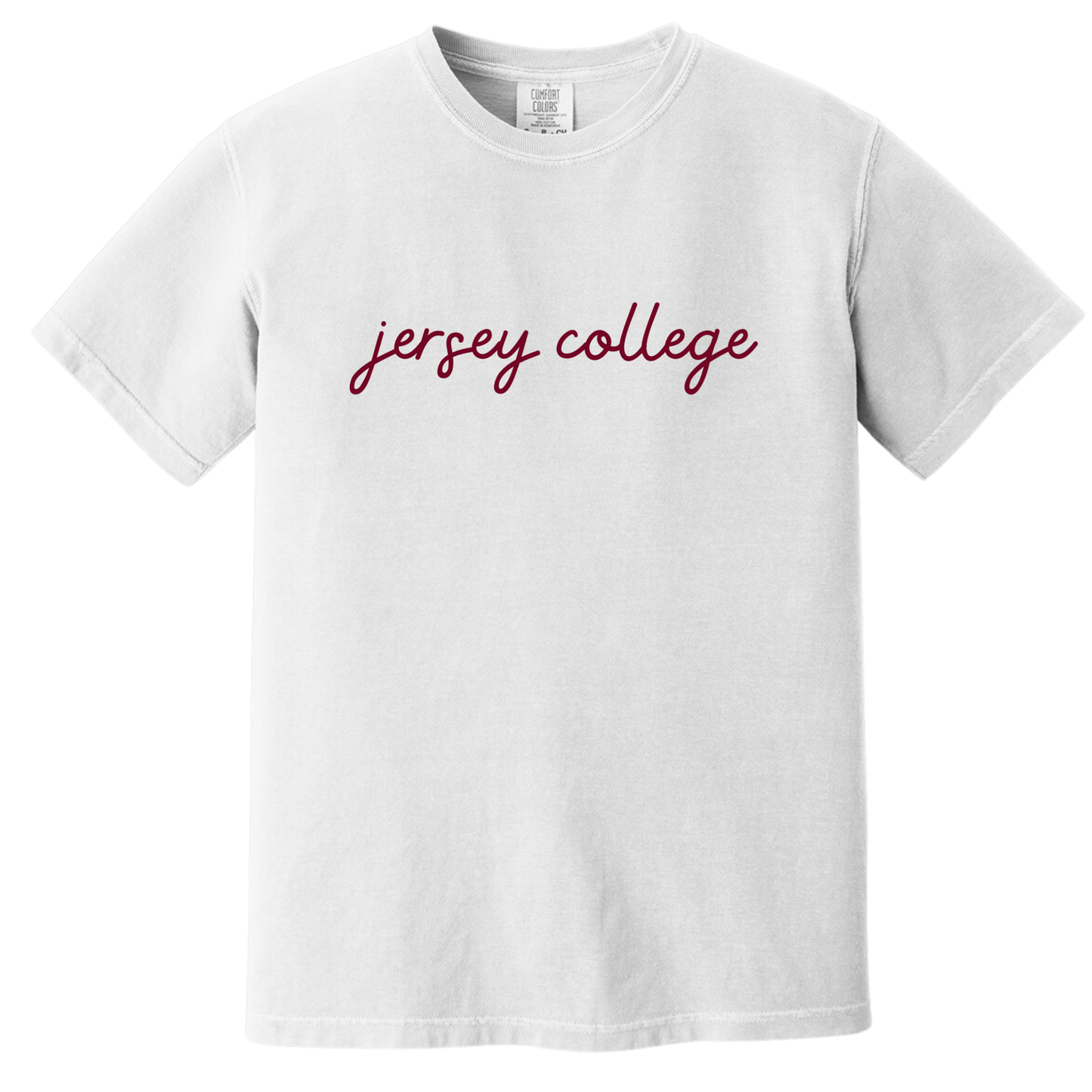 Jersey College Cursive Graphic T-Shirt