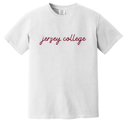 Jersey College Cursive Graphic T-Shirt