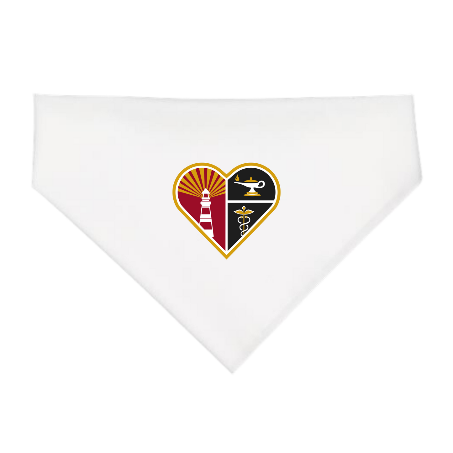 Heart Crest Pet Bandana