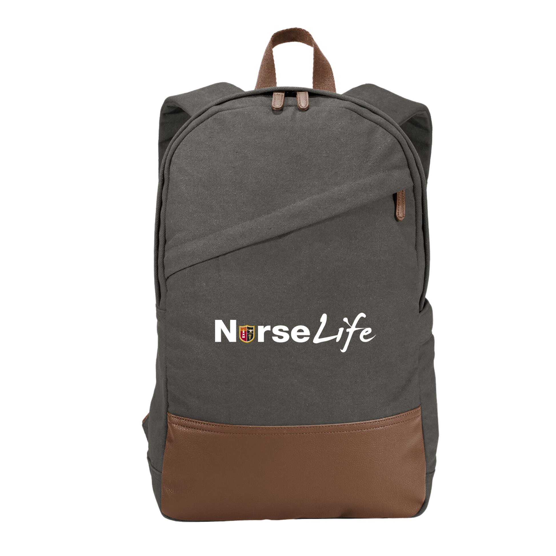 backpack with laptop holder Nurse Life Crest Backpack – Jersey College