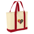 Jersey College Heart Crest Canvas Tote
