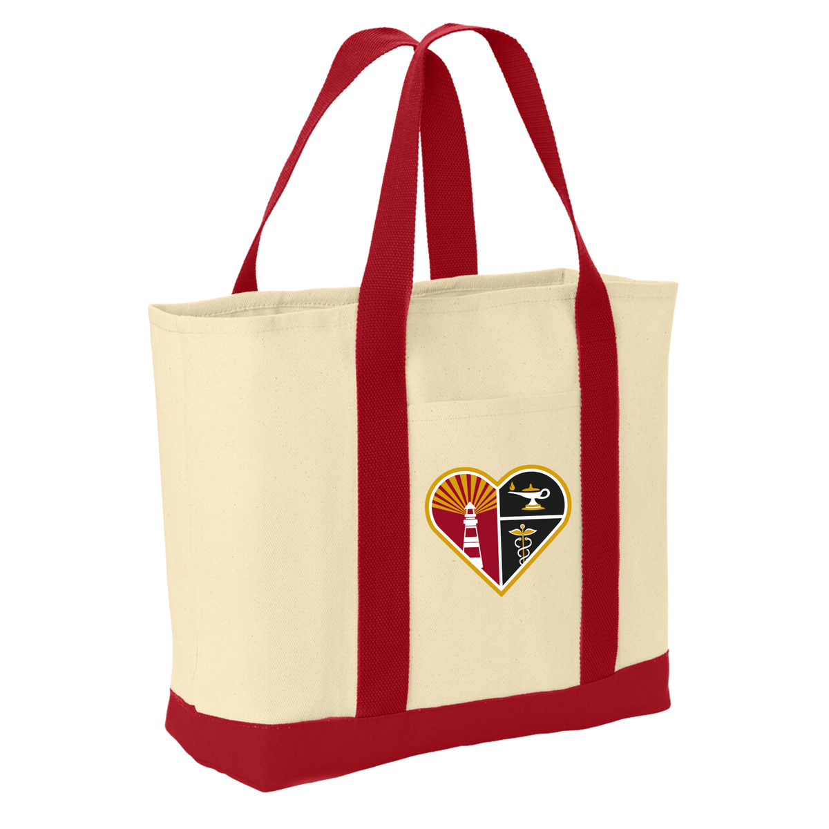 Jersey College Heart Crest Canvas Tote