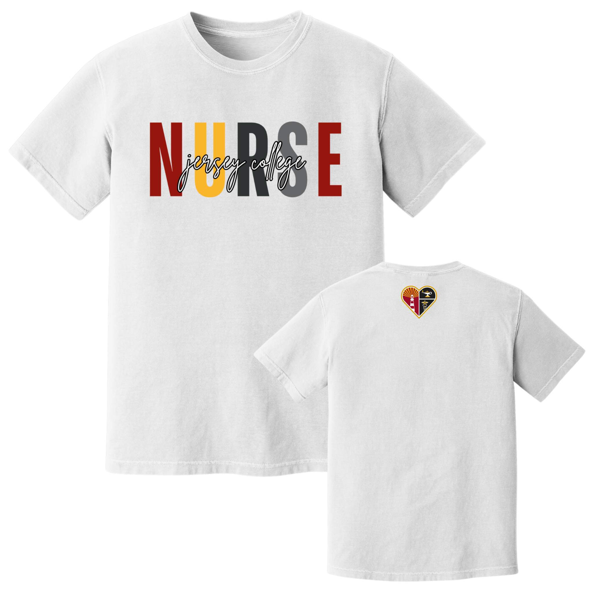 Jersey College Nurse Script T-Shirt
