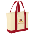 Jersey College Stacked Logo Canvas Tote