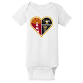 Jersey College Toddler Heart Crest Onesie