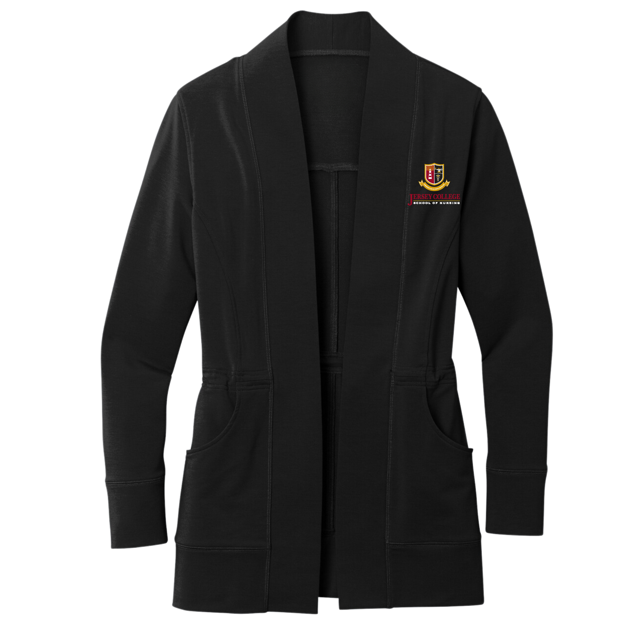 Jersey College Womens Stacked Logo Cardigan