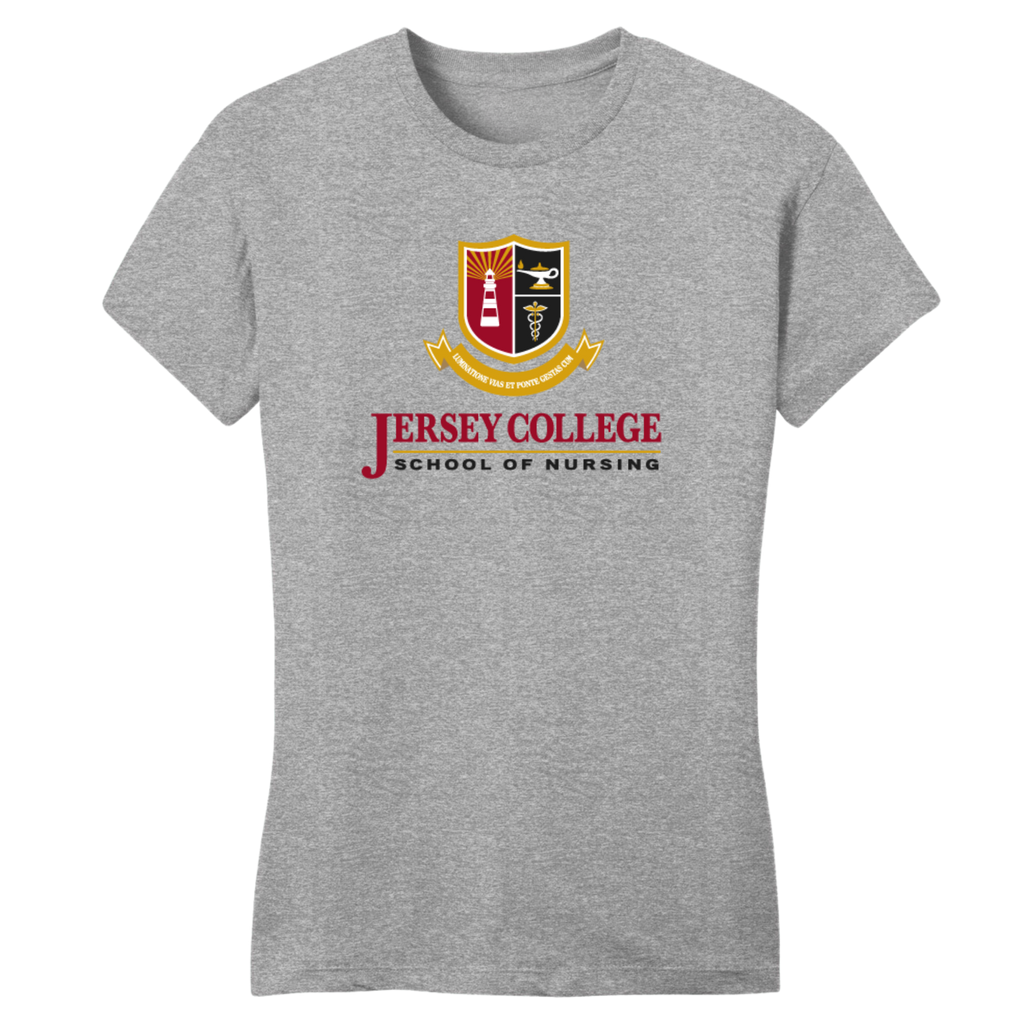 Jersey College Womens Stacked Logo T-Shirt