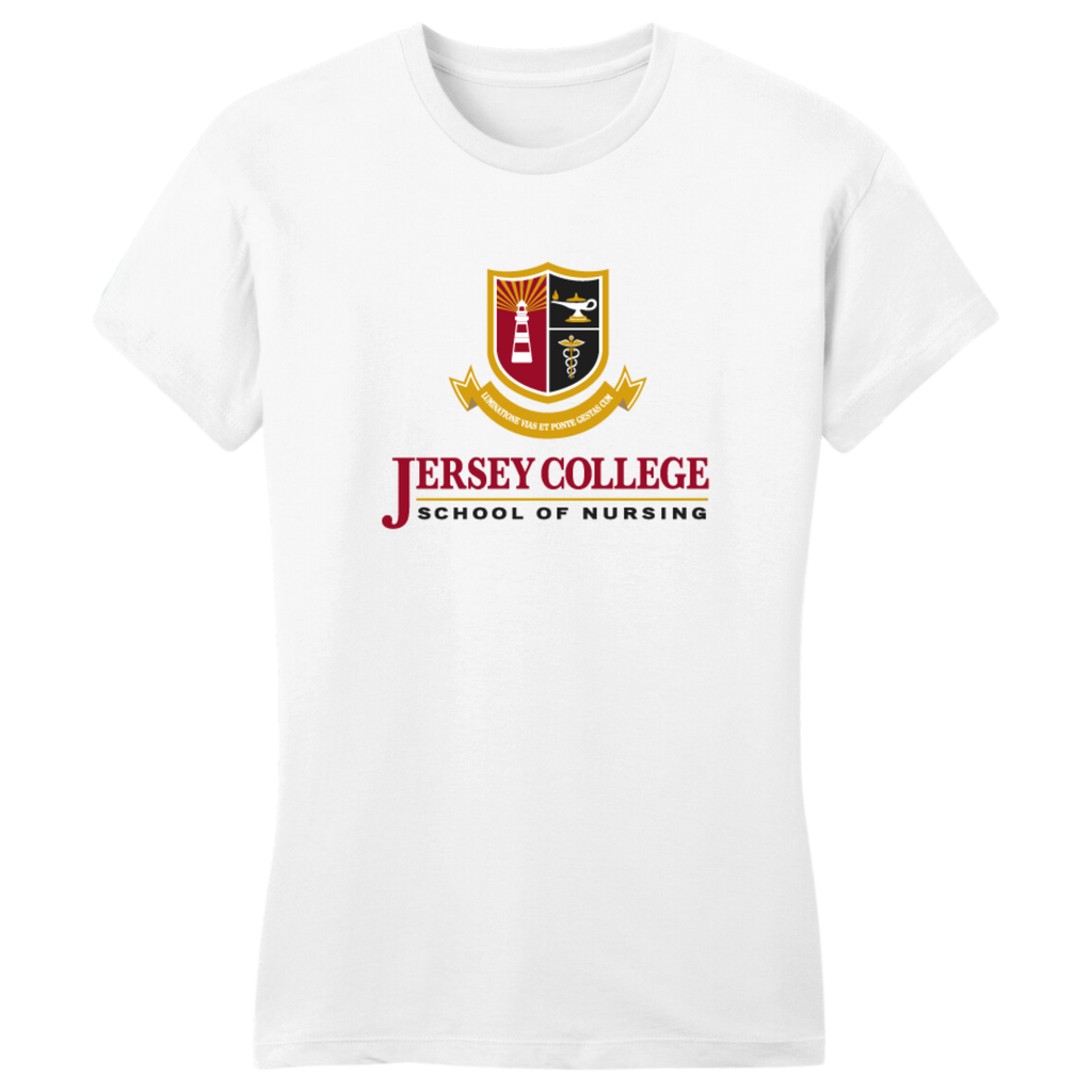 Jersey College Womens Stacked Logo T-Shirt