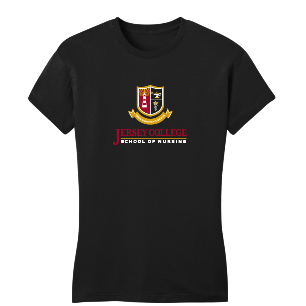 Jersey College Womens Stacked Logo T-Shirt