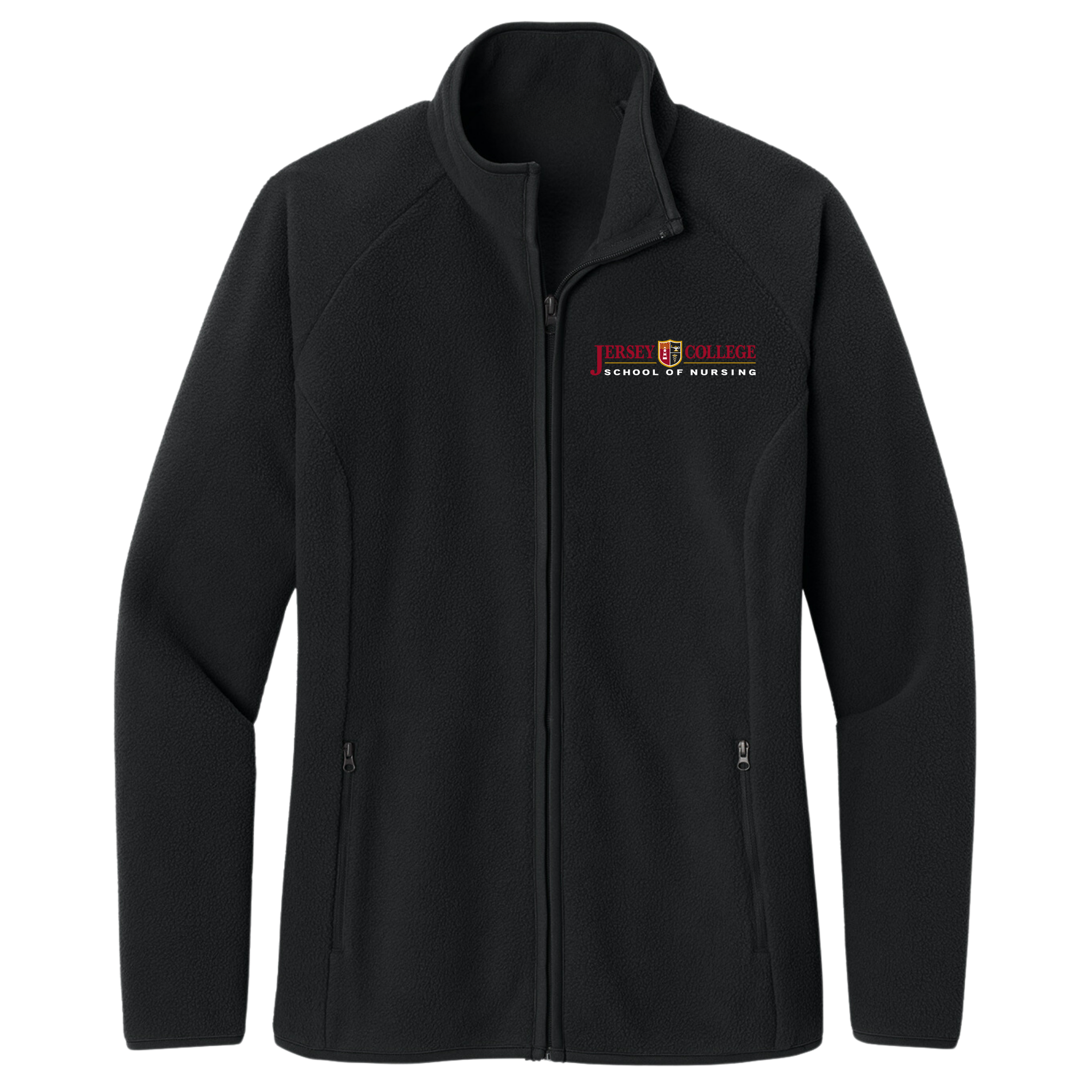 Jersey College Womens Wordmark Full Zip Sweatshirt