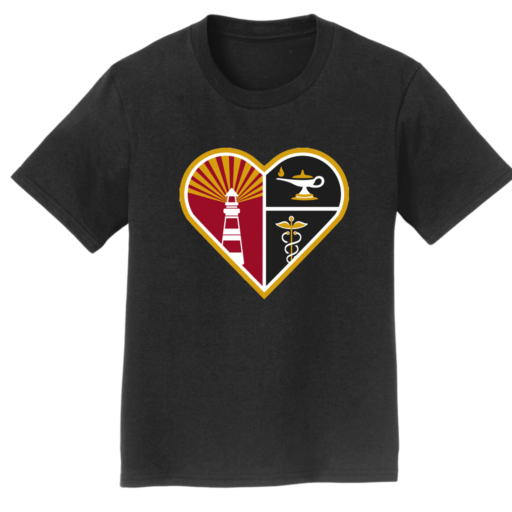 Jersey College Youth Heart Crest T-Shirt