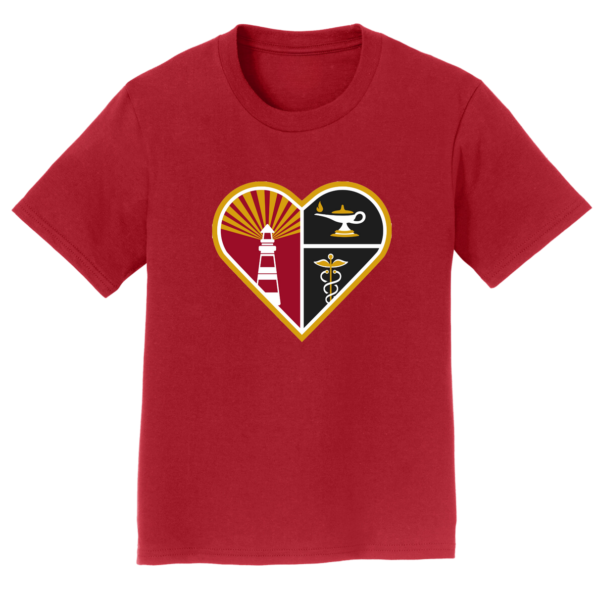 Jersey College Youth Heart Crest T-Shirt