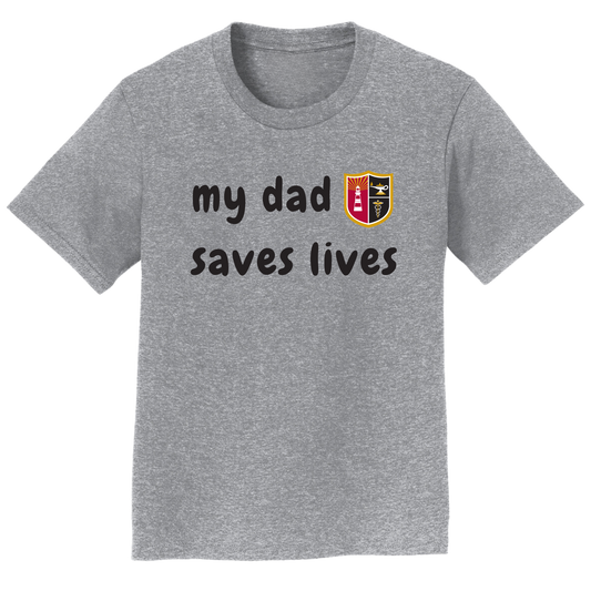 Jersey College Youth My Dad Saves Lives Crest T-Shirt