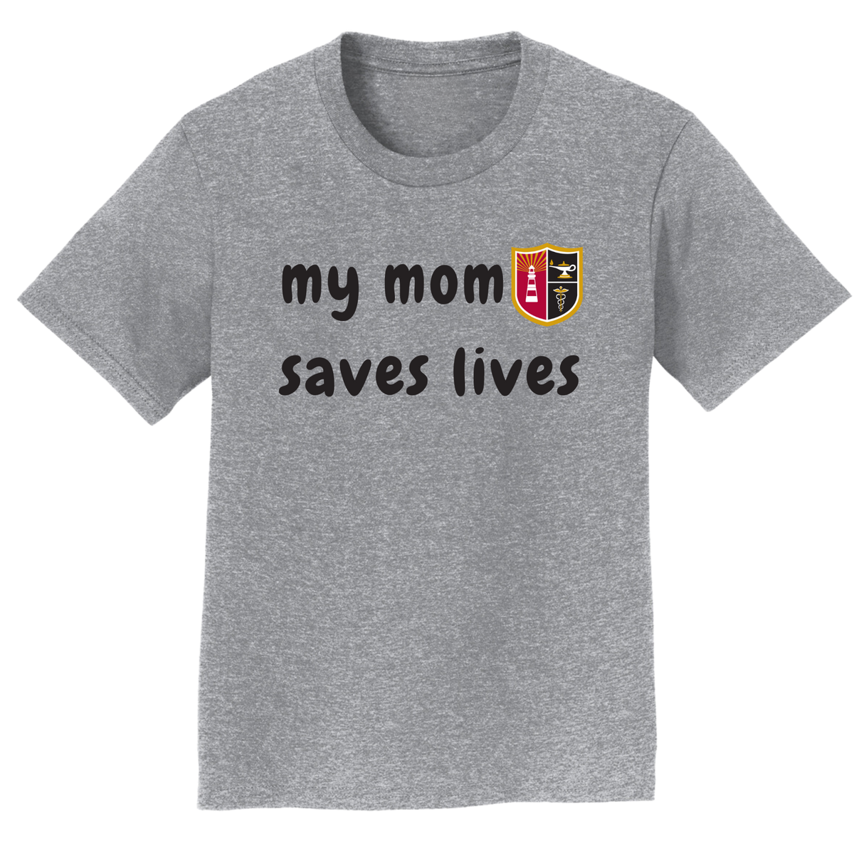 Jersey College Youth My Mom Saves Lives Crest T-Shirt