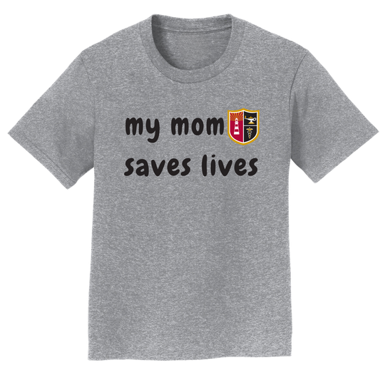Jersey College Youth My Mom Saves Lives Crest T-Shirt
