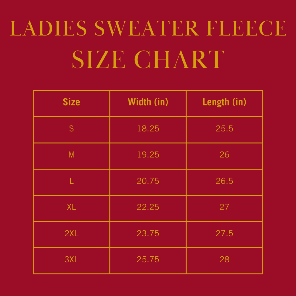 Ladies Jersey College Sweater Fleece